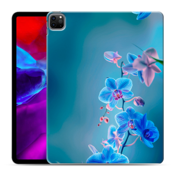 Силиконовый чехол на Ipad Pro 12.9 (2020) с принтом Голубые цветы