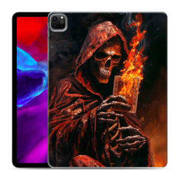 Силиконовый чехол на Ipad Pro 12.9 (2020) с принтом Скелет и карты