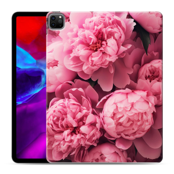 Силиконовый чехол на Ipad Pro 12.9 (2020) с принтом цветы пионы