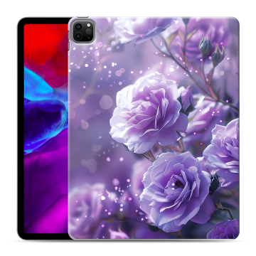 Силиконовый чехол на Ipad Pro 12.9 (2020) с принтом Розы цветы Силиконовый чехол на Ipad Pro 12.9 (2020) с принтом Розы цветы