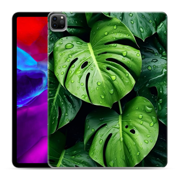 Силиконовый чехол на Ipad Pro 12.9 (2020) с принтом Листья