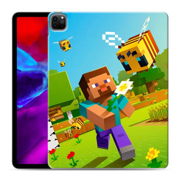 Силиконовый чехол на Ipad Pro 12.9 (2020) с принтом Майнкрафт Minecraft
