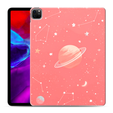 Силиконовый чехол на Ipad Pro 12.9 (2020) с принтом Розовый космос Силиконовый чехол на Ipad Pro 12.9 (2020) с принтом Розовый космос