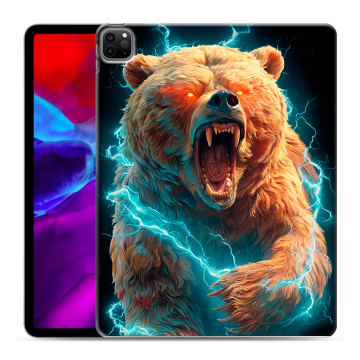 Силиконовый чехол на Ipad Pro 12.9 (2020) с принтом Медведь Силиконовый чехол на Ipad Pro 12.9 (2020) с принтом Медведь