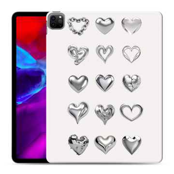 Силиконовый чехол на Ipad Pro 12.9 (2020) с принтом Y2K сердечки
