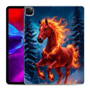 Силиконовый чехол на Ipad Pro 12.9 (2020) с принтом Новый год коня