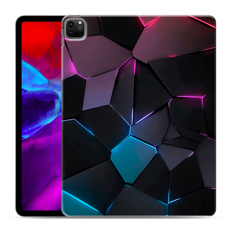 Силиконовый чехол на Ipad Pro 12.9 (2020) с принтом Геометрия неона Силиконовый чехол на Ipad Pro 12.9 (2020) с принтом Геометрия неона