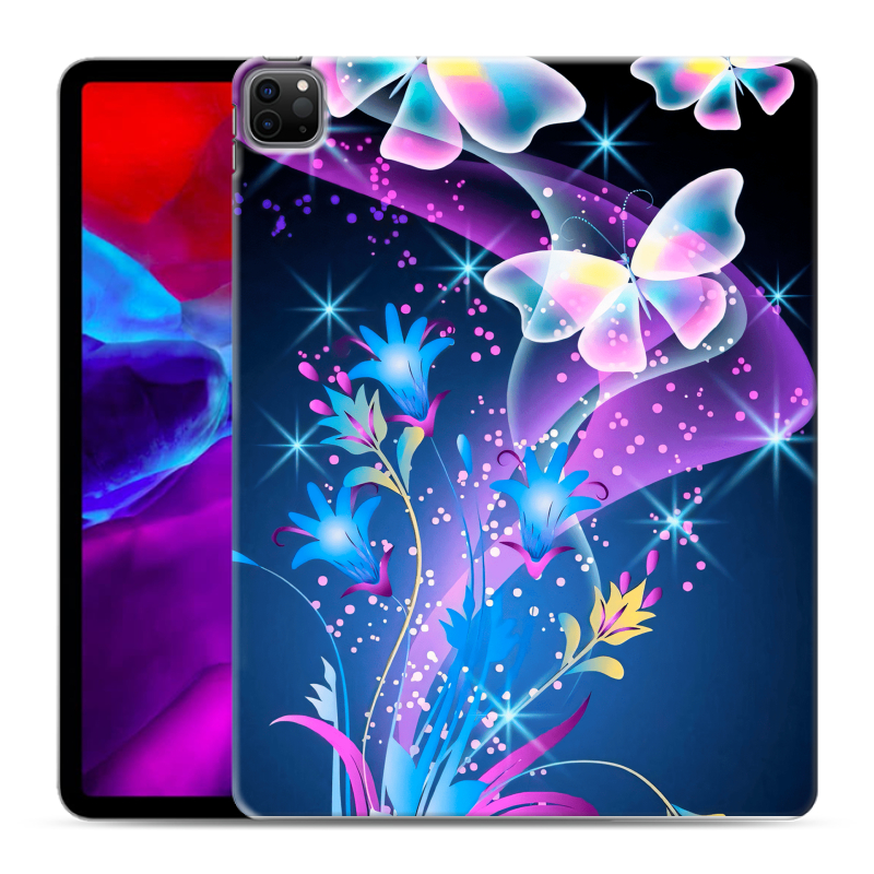 Силиконовый чехол на Ipad Pro 12.9 (2020) с принтом Бабочки Силиконовый чехол на Ipad Pro 12.9 (2020) с принтом Бабочки