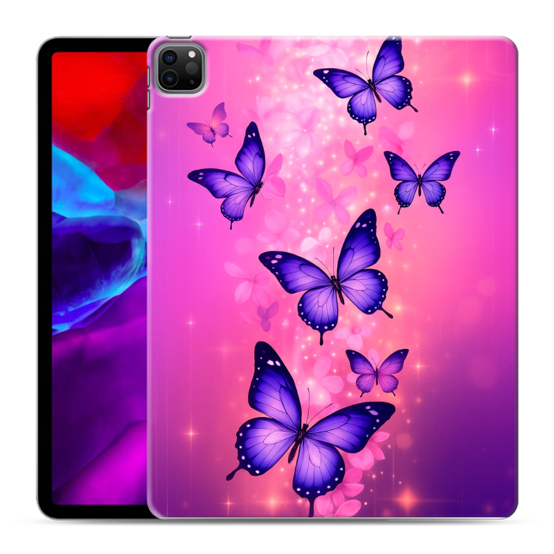 Силиконовый чехол на Ipad Pro 12.9 (2020) с принтом Бабочки Силиконовый чехол на Ipad Pro 12.9 (2020) с принтом Бабочки