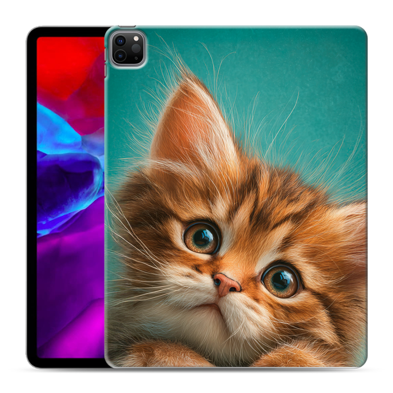 Силиконовый чехол на Ipad Pro 12.9 (2020) с принтом котенок Силиконовый чехол на Ipad Pro 12.9 (2020) с принтом котенок