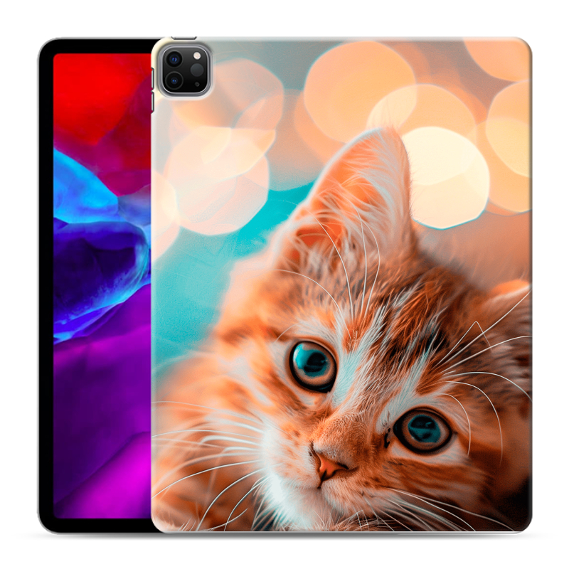 Силиконовый чехол на Ipad Pro 12.9 (2020) с принтом котик Силиконовый чехол на Ipad Pro 12.9 (2020) с принтом котик