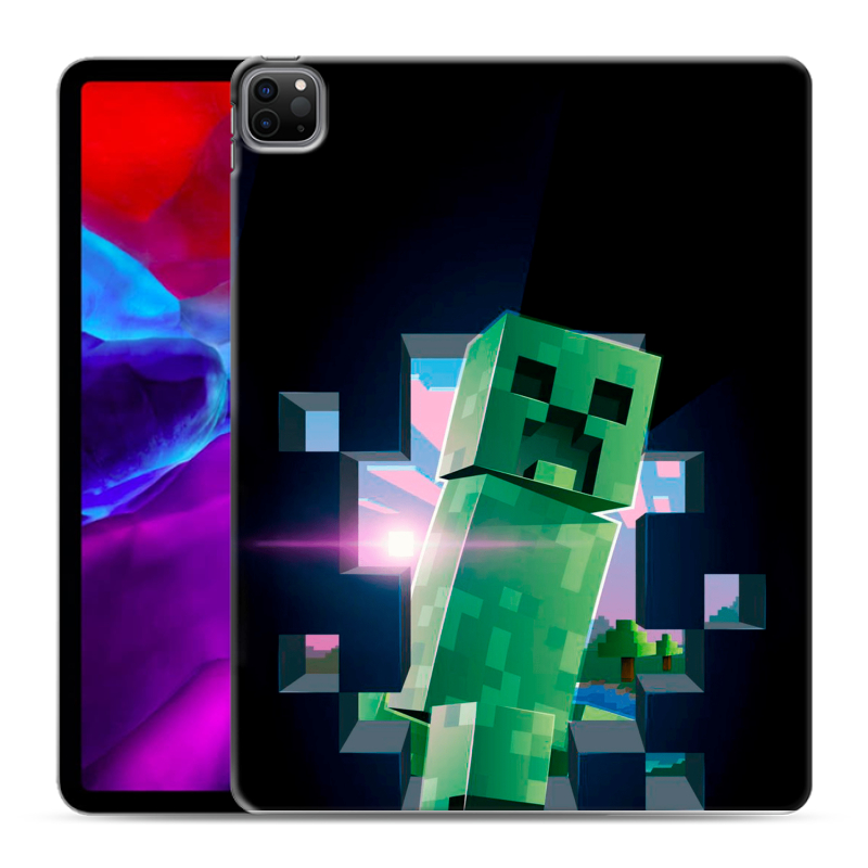 Силиконовый чехол на Ipad Pro 12.9 (2020) с принтом Майнкрафт Minecraft Силиконовый чехол на Ipad Pro 12.9 (2020) с принтом Майнкрафт Minecraft