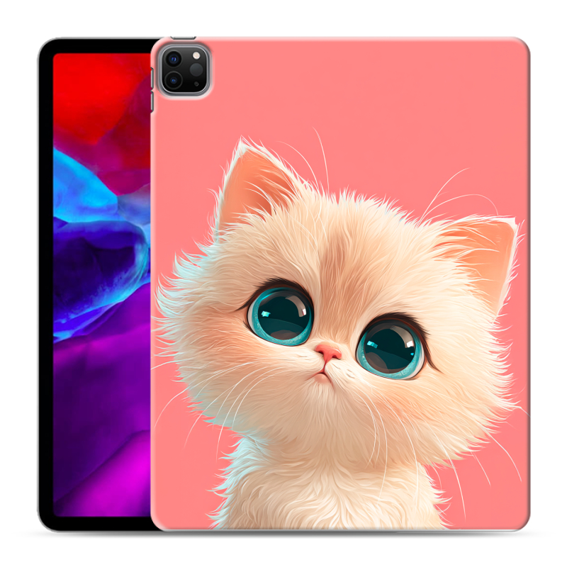 Силиконовый чехол на Ipad Pro 12.9 (2020) с принтом Розовый котенок Силиконовый чехол на Ipad Pro 12.9 (2020) с принтом Розовый котенок