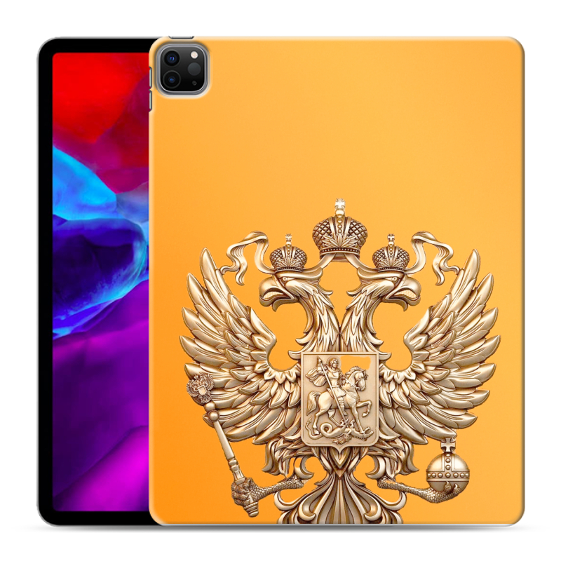 Силиконовый чехол на Ipad Pro 12.9 (2020) с принтом Герб Флаг России Силиконовый чехол на Ipad Pro 12.9 (2020) с принтом Герб Флаг России