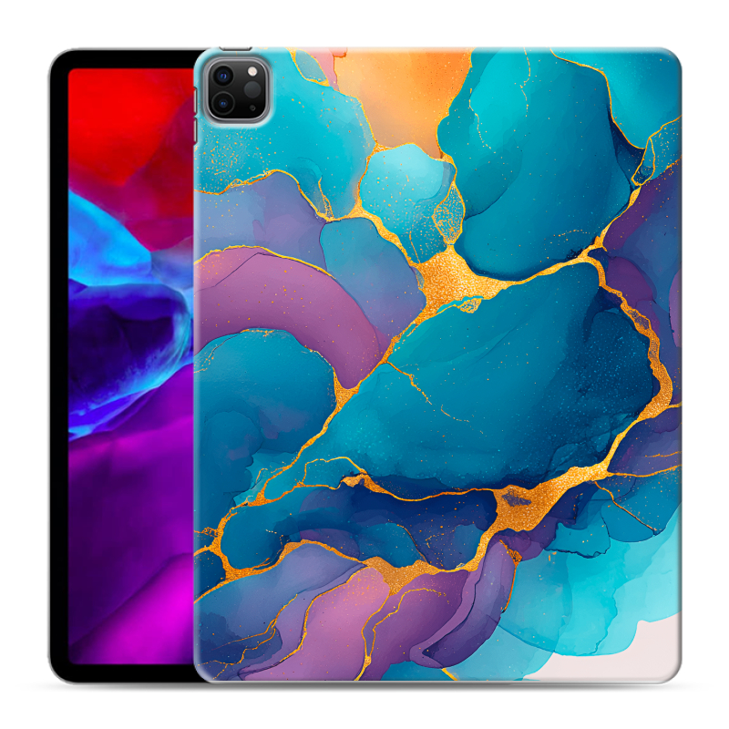 Силиконовый чехол на Ipad Pro 12.9 (2020) с принтом Мрамор блестки Силиконовый чехол на Ipad Pro 12.9 (2020) с принтом Мрамор блестки