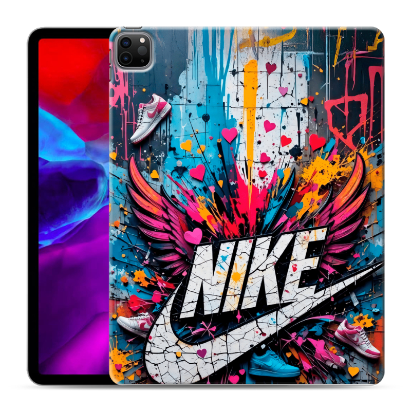 Силиконовый чехол на Ipad Pro 12.9 (2020) с принтом Nike Найк Силиконовый чехол на Ipad Pro 12.9 (2020) с принтом Nike Найк