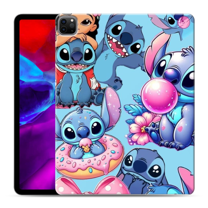 Силиконовый чехол на Ipad Pro 12.9 (2020) с принтом Лило и Стич Силиконовый чехол на Ipad Pro 12.9 (2020) с принтом Лило и Стич