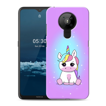 Силиконовый чехол на Nokia 5.3 с принтом Единорог