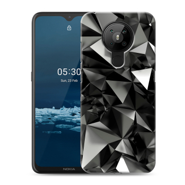 Силиконовый чехол на Nokia 5.3 с принтом Черные кристаллы