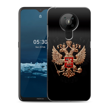 Силиконовый чехол на Nokia 5.3 с принтом Герб России