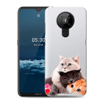 Силиконовый чехол на Nokia 5.3 с принтом Кошки