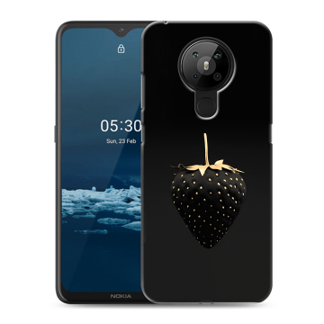 Силиконовый чехол на Nokia 5.3 с принтом Черная клубника