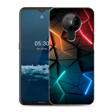 Силиконовый чехол на Nokia 5.3 с принтом Абстракция неон