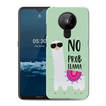 Силиконовый чехол на Nokia 5.3 с принтом Лама