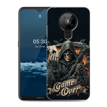 Силиконовый чехол на Nokia 5.3 с принтом Скелет карты