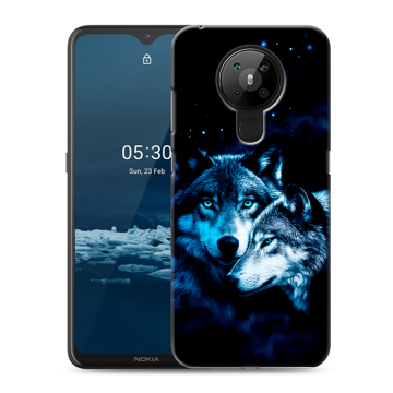 Силиконовый чехол на Nokia 5.3 с принтом Волки