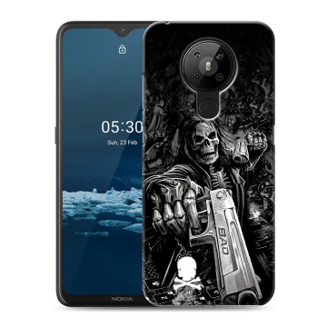 Силиконовый чехол на Nokia 5.3 с принтом Скелет