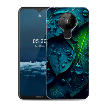 Силиконовый чехол на Nokia 5.3 с принтом Листья