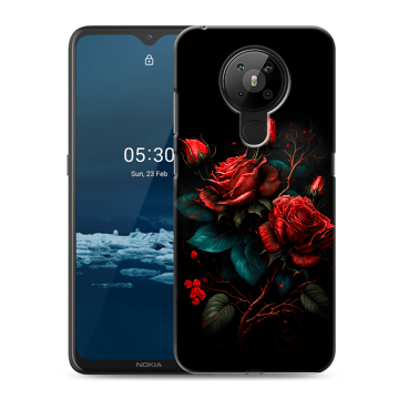 Силиконовый чехол на Nokia 5.3 с принтом Розы красные Силиконовый чехол на Nokia 5.3 с принтом Розы красные
