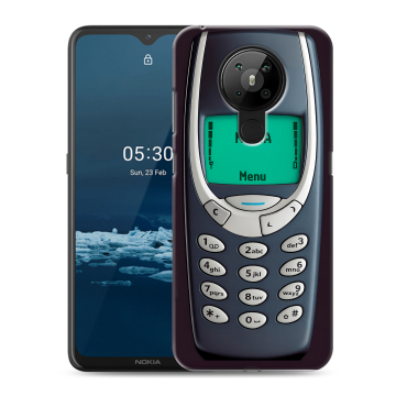 Силиконовый чехол на Nokia 5.3 с принтом Старый телефон Силиконовый чехол на Nokia 5.3 с принтом Старый телефон