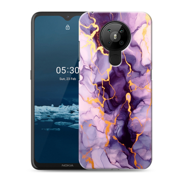 Силиконовый чехол на Nokia 5.3 с принтом Мрамор