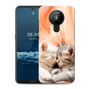 Силиконовый чехол на Nokia 5.3 с принтом Котята Силиконовый чехол на Nokia 5.3 с принтом Котята