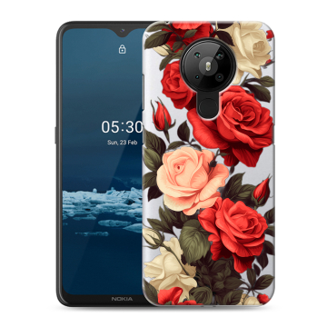 Силиконовый чехол на Nokia 5.3 с принтом Розы Силиконовый чехол на Nokia 5.3 с принтом Розы