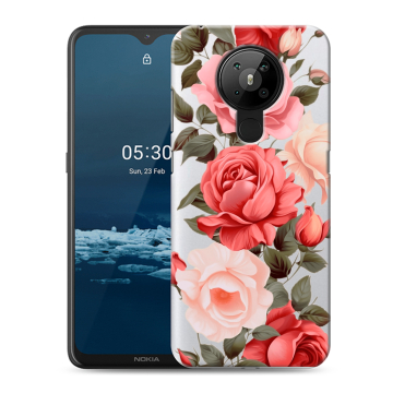 Силиконовый чехол на Nokia 5.3 с принтом Розы Силиконовый чехол на Nokia 5.3 с принтом Розы