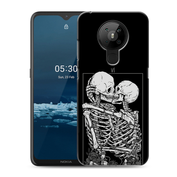Силиконовый чехол на Nokia 5.3 с принтом Поцелуй скелетов Силиконовый чехол на Nokia 5.3 с принтом Поцелуй скелетов