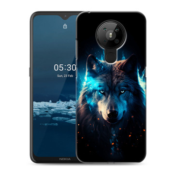 Силиконовый чехол на Nokia 5.3 с принтом Волк ночной