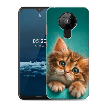 Силиконовый чехол на Nokia 5.3 с принтом котенок