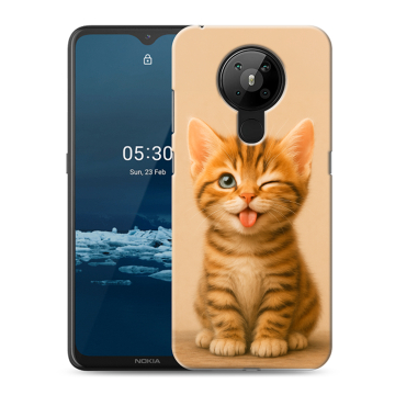 Силиконовый чехол на Nokia 5.3 с принтом котенок Силиконовый чехол на Nokia 5.3 с принтом котенок