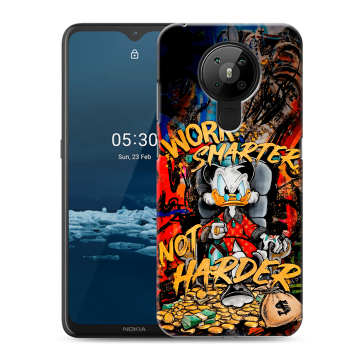Силиконовый чехол на Nokia 5.3 с принтом Дональд Дак Деньги Силиконовый чехол на Nokia 5.3 с принтом Дональд Дак Деньги