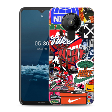 Силиконовый чехол на Nokia 5.3 с принтом Найк Nike яркий Силиконовый чехол на Nokia 5.3 с принтом Найк Nike яркий