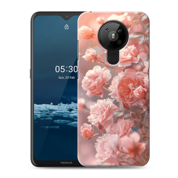 Силиконовый чехол на Nokia 5.3 с принтом Розовые розы Силиконовый чехол на Nokia 5.3 с принтом Розовые розы