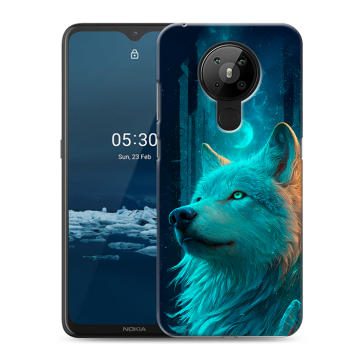 Силиконовый чехол на Nokia 5.3 с принтом бабочки саккура Силиконовый чехол на Nokia 5.3 с принтом бабочки саккура