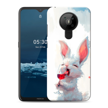 Силиконовый чехол на Nokia 5.3 с принтом кролик зайчик Силиконовый чехол на Nokia 5.3 с принтом кролик зайчик