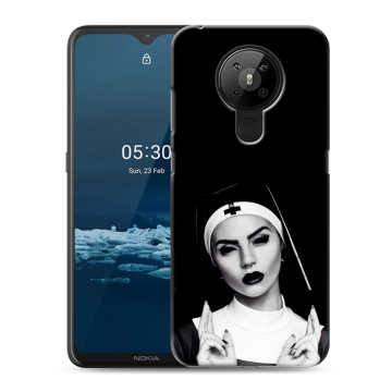 Силиконовый чехол на Nokia 5.3 с принтом монашка Силиконовый чехол на Nokia 5.3 с принтом монашка