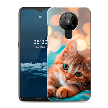 Силиконовый чехол на Nokia 5.3 с принтом котик Силиконовый чехол на Nokia 5.3 с принтом котик