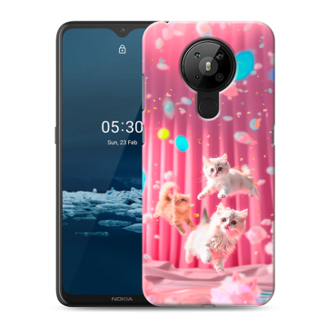 Силиконовый чехол на Nokia 5.3 с принтом милые котики